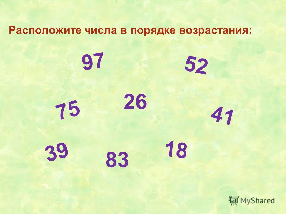 Расположите числа 5. Расположи числа в порядке убывания. Расположи в порядке обувания числа. Расположи цифры в порядке возрастания. Порядок возрастания чисел.