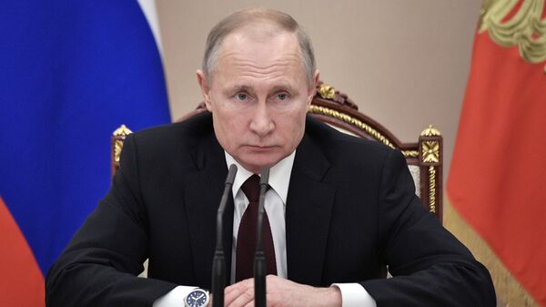 Президент России Владимир Путин проводит совещание с членами правительства Президент России Владимир Путин проводит совещание с членами правительства