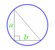 Площадь круга описанного около прямоугольного треугольника