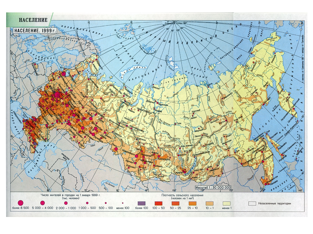 Карта средняя полоса