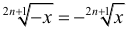 Формула Основные свойства математических корней