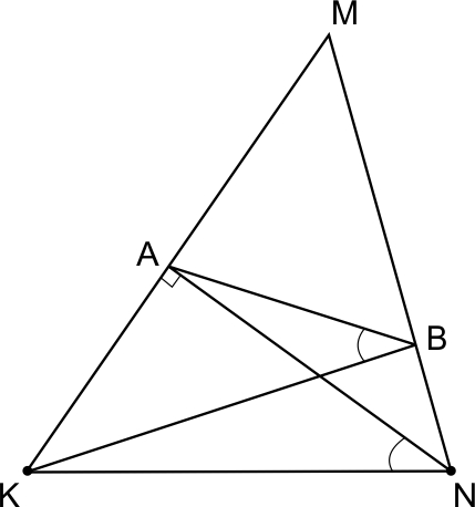 \angle KMN=45^\circ