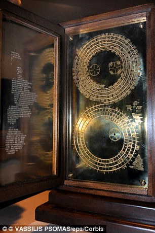 An exact replica of the Antikythera Mechanism is displayed in Corinth, Peloponnese in Greece