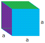 A cube with side a
