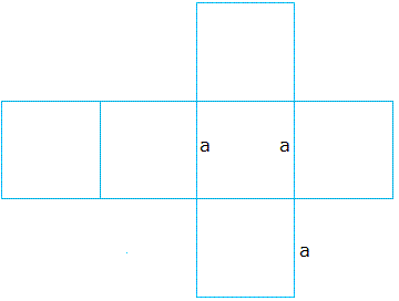 Template of a cube