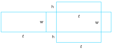 Template of rectangular prism