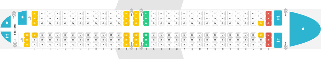 Самолет Боинг 737-800: нумерация мест в салоне, схема посадочных мест, лучшие места