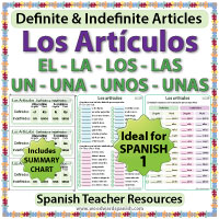 Spanish Articles Worksheets